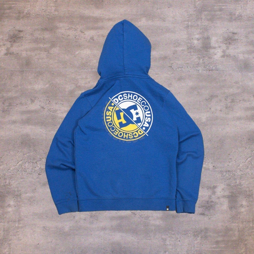 Vintage VTG Y2K 2000's 00's DC Shoes Royal Blue Zip Up Hoodie